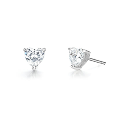 Earstuds Heart cut CZ