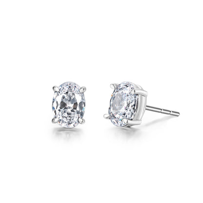 Earstuds with Oval cut high-grade cubic zirconia