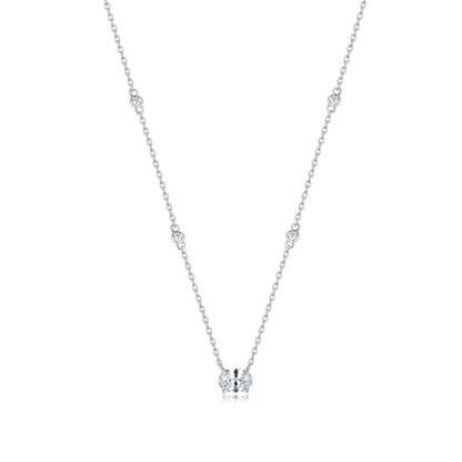 Necklace  with Oval cut high-grade cubic zirconia