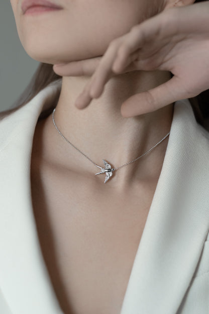 Necklace pendant Swallow