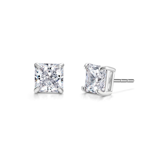 Earstuds with Cubic Zirconia Princess cut