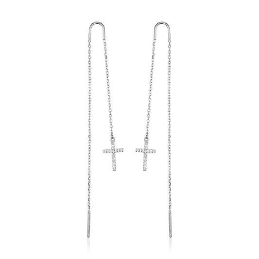 Earrings-broaches Crosses with lock