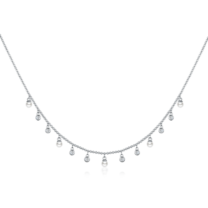 Necklace Rain with pearls