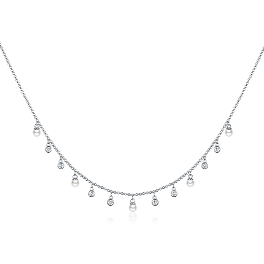 Necklace Rain with pearls