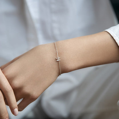 Bracelet with letter N