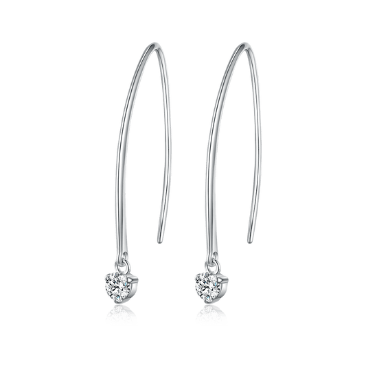 Earrings Clips with cubic zirconia