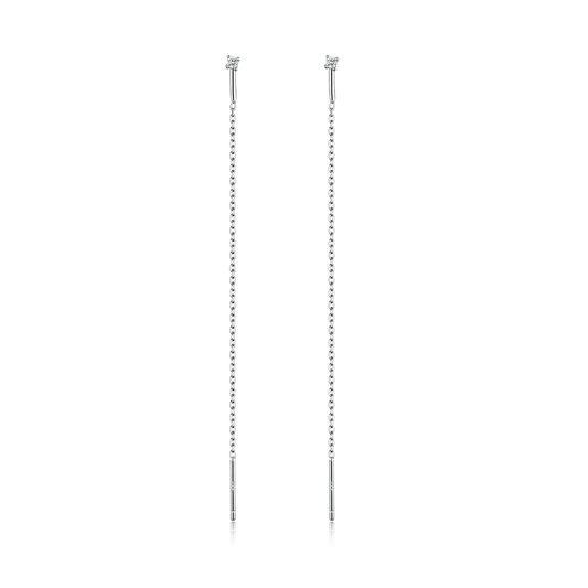Broach-earrings with micro cubic zirconia