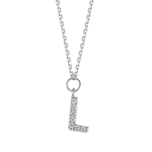 Necklace with letter L 40 cm