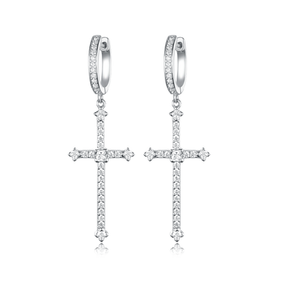 Earrings with Gothic crosses V2