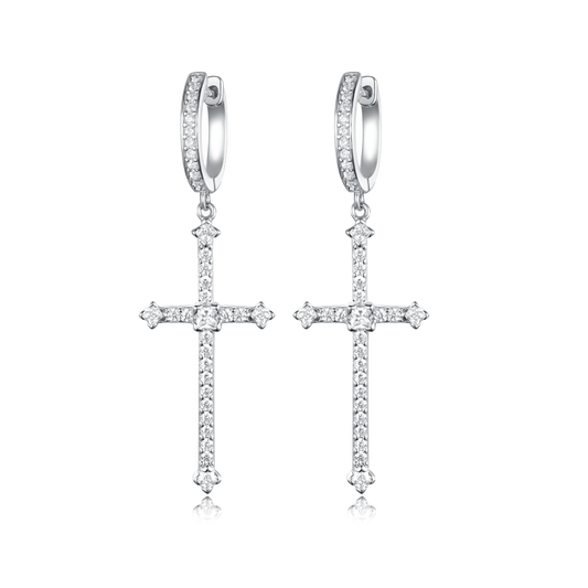 Earrings with Gothic crosses V2