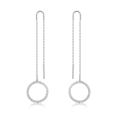 Broach-earrings Circles with a holder