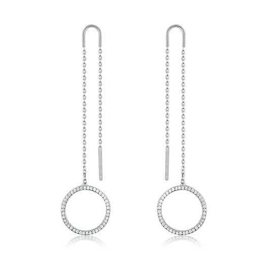 Broach-earrings Circles with a holder