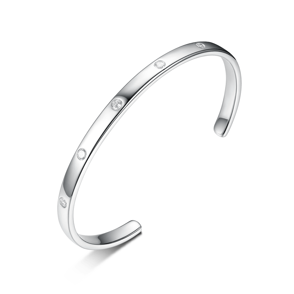 Frame bracelet 4 mm with gems