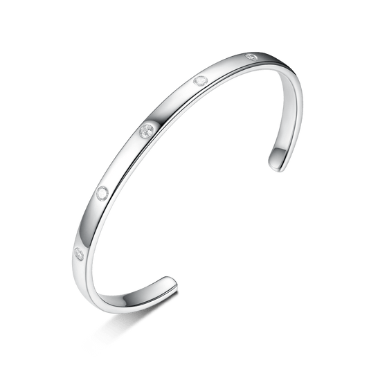 Frame bracelet 4 mm with gems