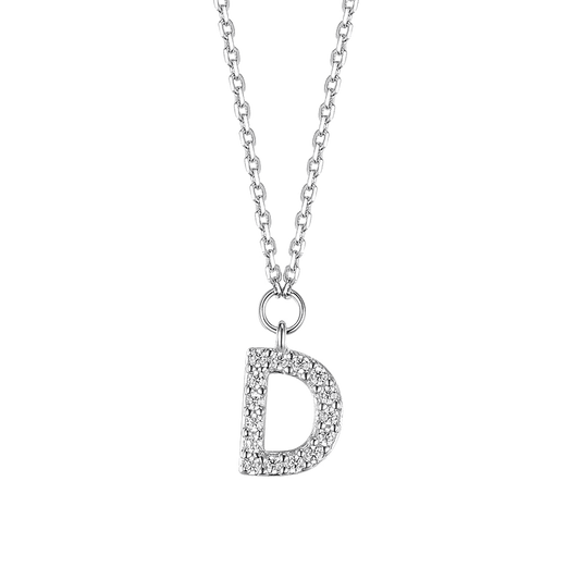 Necklace with letter D 40 cm