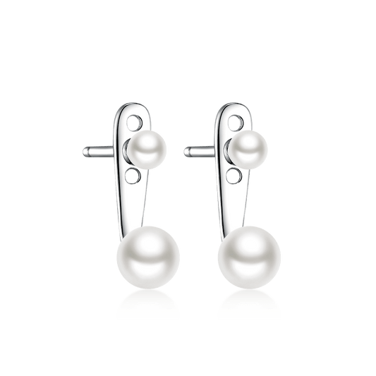 Pearl earrings-jackets