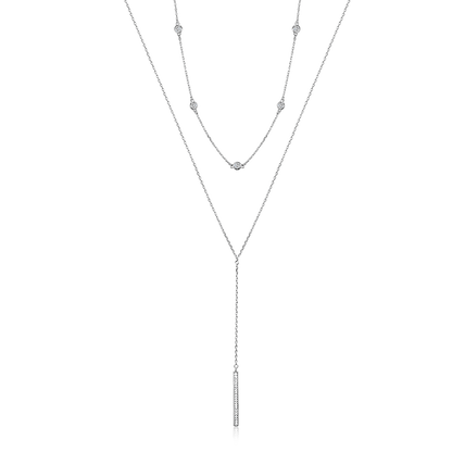 Double Tie Necklace Stripe