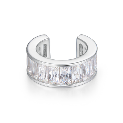 Cuff with stones in baguette cut