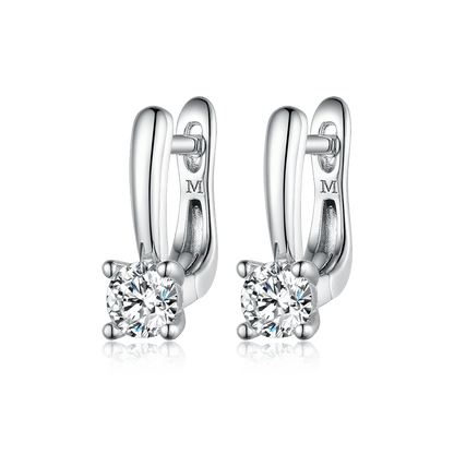 Leverback earrings with cubic zirconia