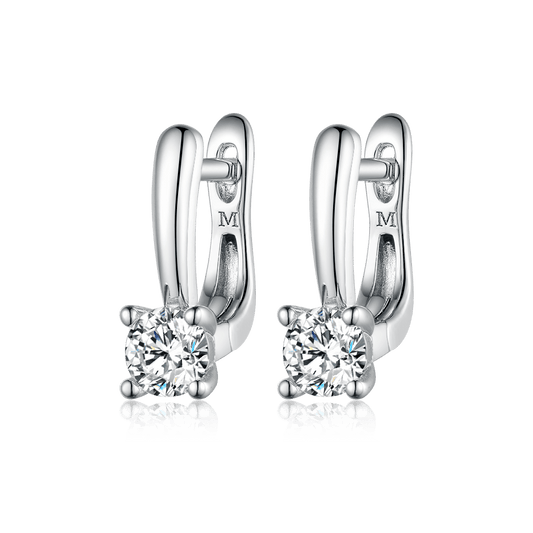 Leverback earrings with cubic zirconia