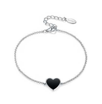 Bracelet Heart with onyx