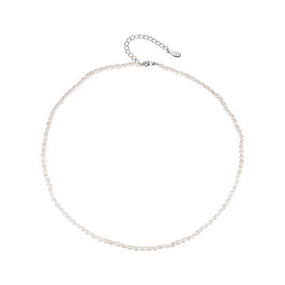 Necklace with baroque micro pearls