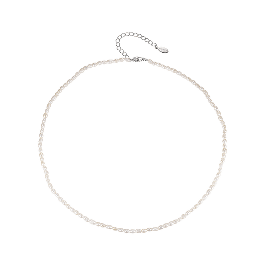 Necklace with baroque micro pearls