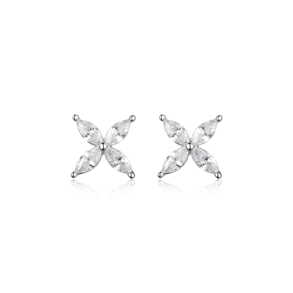 Earrings Clover with marquises