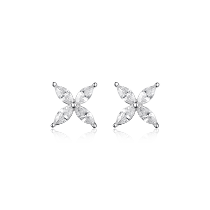 Earrings Clover with marquises