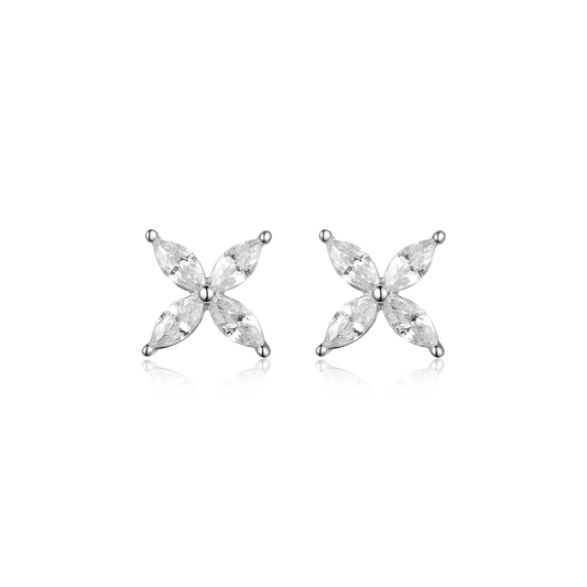 Earrings Clover with marquises