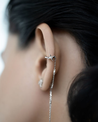 Polar Star Ear Cuff (with chain)