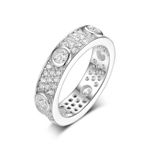 Ring LOVE with stones