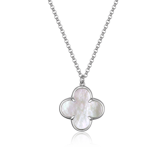 Clover Necklace with Mother of Pearl