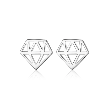 Stud earrings Diamond shape