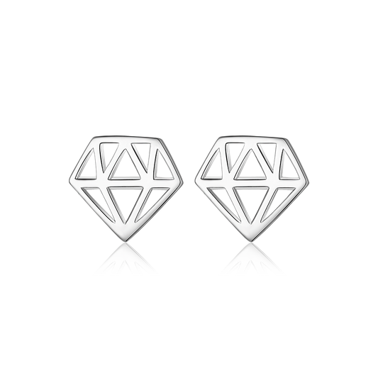 Stud earrings Diamond shape