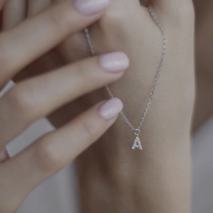 Necklace with letter A 37cm