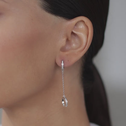 Double haggis earrings 11 mm with stones