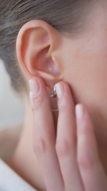 Earrings Circles on huggies