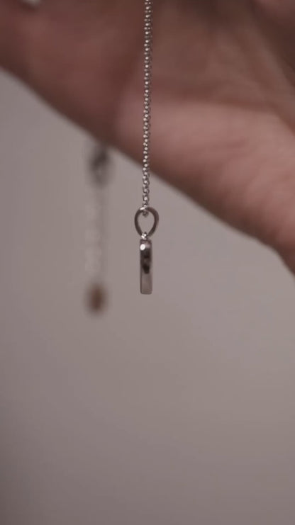 Necklace Heart with pink mother of pearl