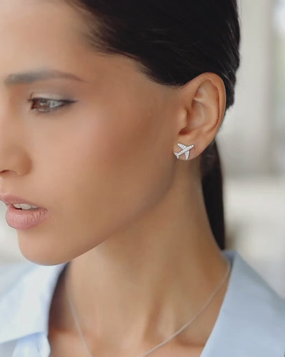 Earrings Plane with stones