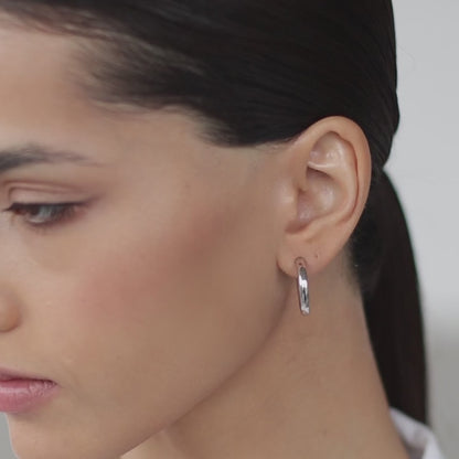 Hula hoop earrings 2 cm