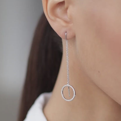 Broach-earrings Circles with a holder