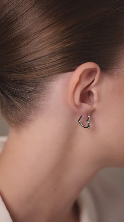 Earrings Heart Side-view