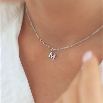 Necklace with letter M