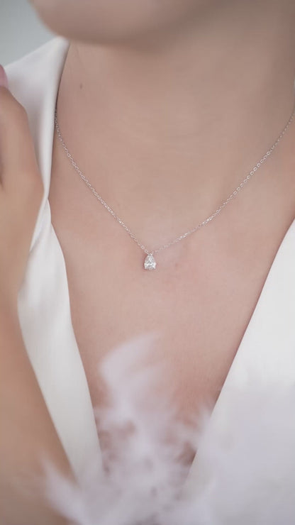 Necklace Pear cut CZ