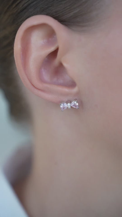 Earstuds Pink bow
