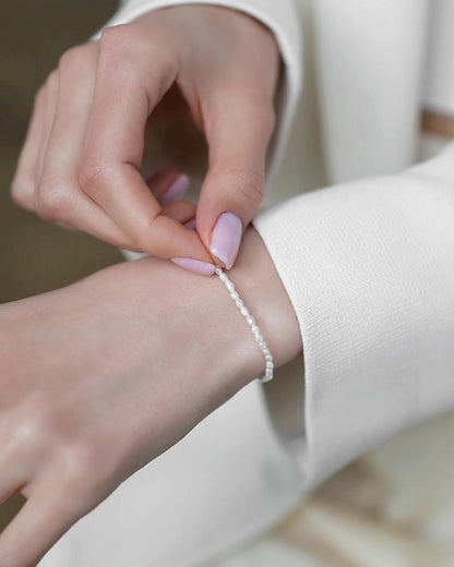 Bracelet with micro pearls