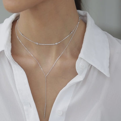 Double Tie Necklace Stripe