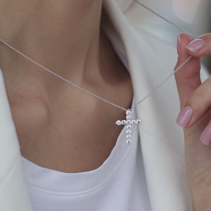 Necklace with a large cross