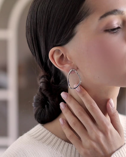 Abstract earrings Puddles